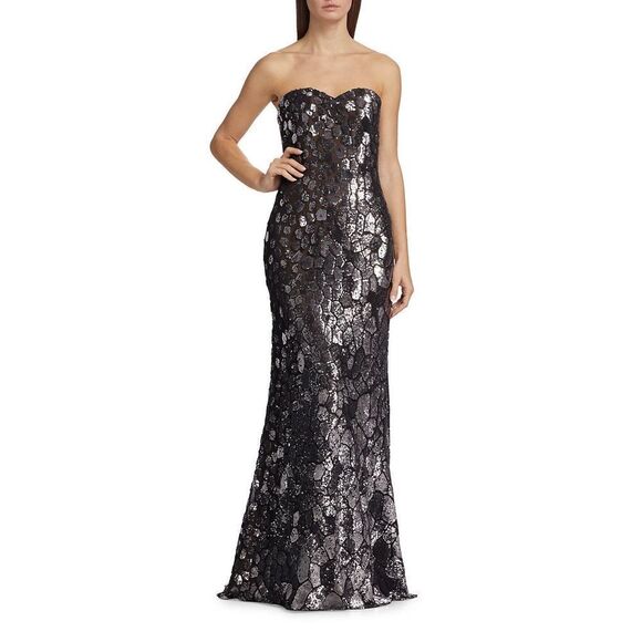 NWT Rene Ruiz Collection Sweetheart Strapless Sequin Gown SIZE 12 $1995 - Picture 1 of 11